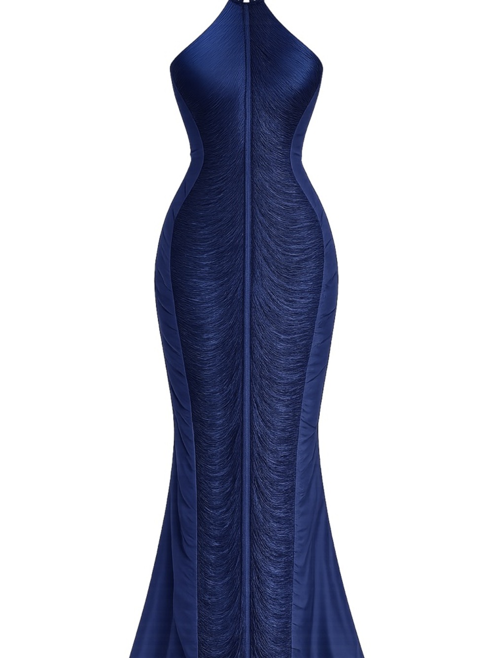 Navy fringe Evening Dress. There is no lining. U need to wear something under.